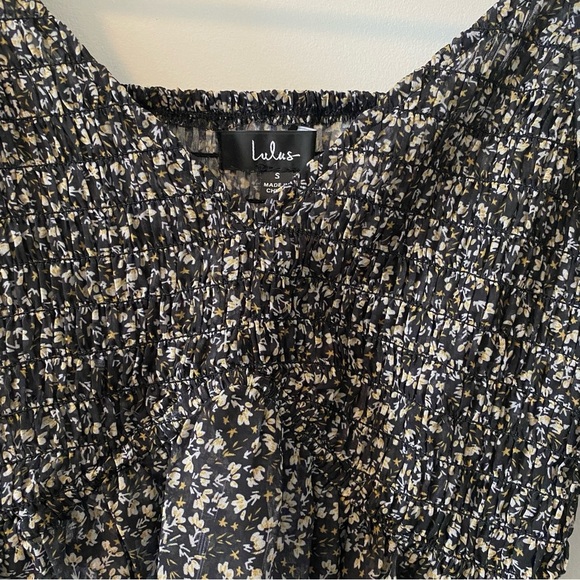 Lulus New Blossoms Smocked Puff Sleeve Blouse - Picture 5 of 8